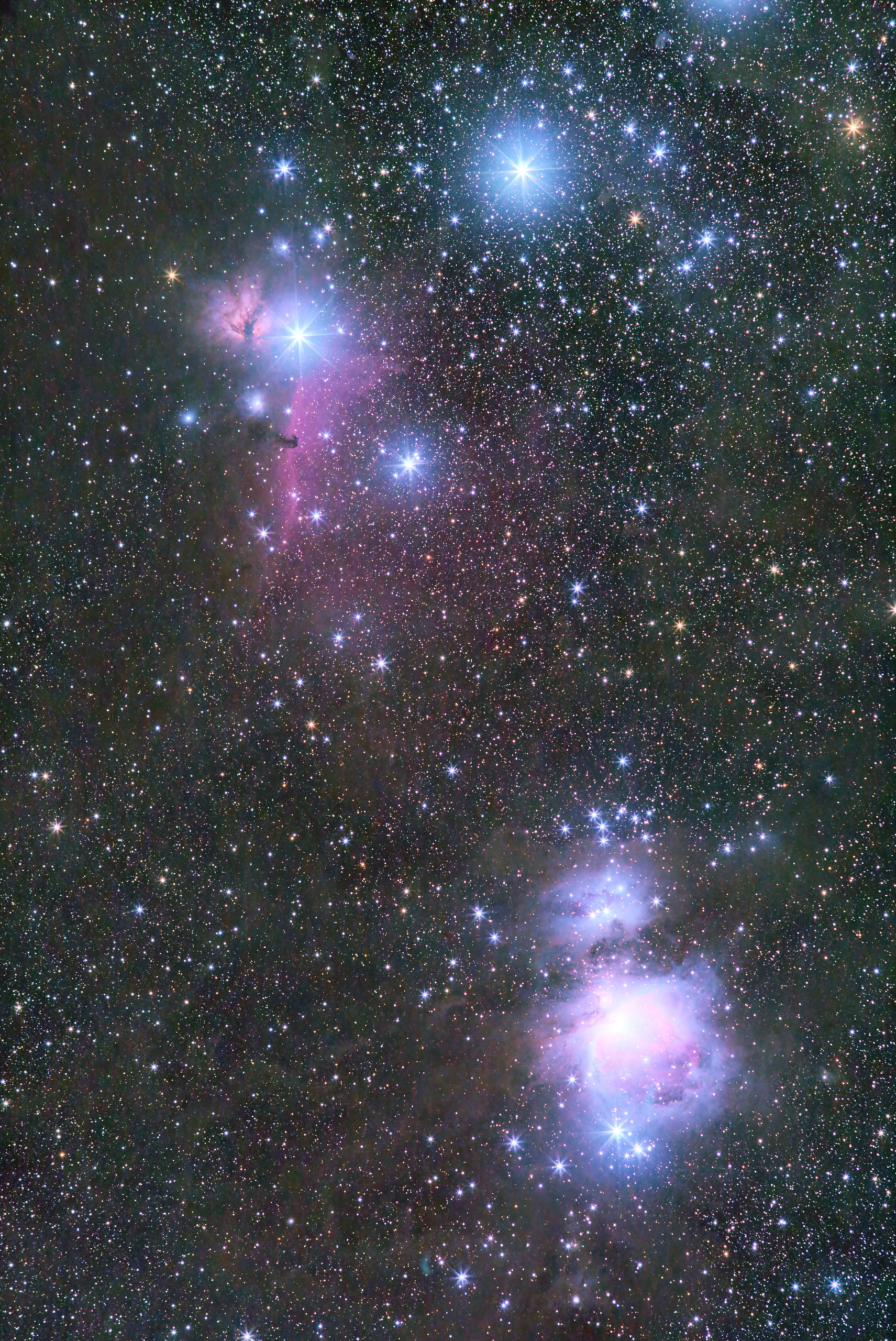 馬頭星雲とオリオン大星雲 – IC434 & M42