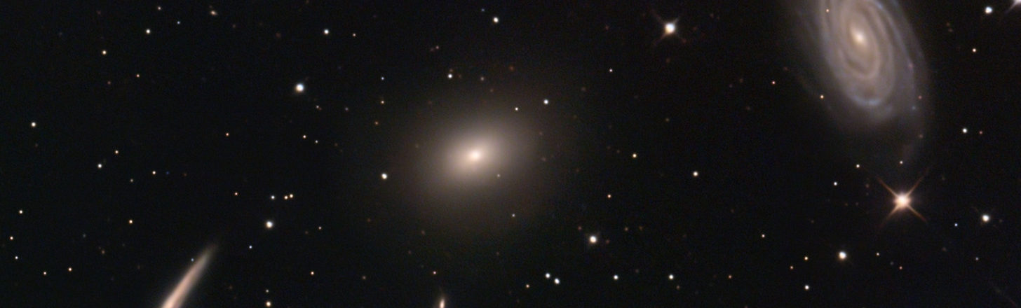 りゅう座の銀河トリオ(NGC5981・5982・5985) の天体写真（中央トリミング）